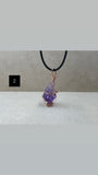 Copper Wired Amethyst Point Crystal Necklace