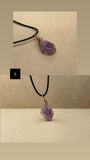 Copper Wired Amethyst Point Crystal Necklace
