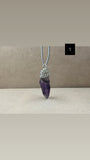 Amethyst Point with Diamantés Crystal Necklace