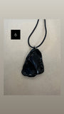 One Off Handmade Black Obsidian Pendant