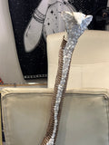 King Cobra Snake 🐍 (real) Wand/ Staff with White Jade Stones.