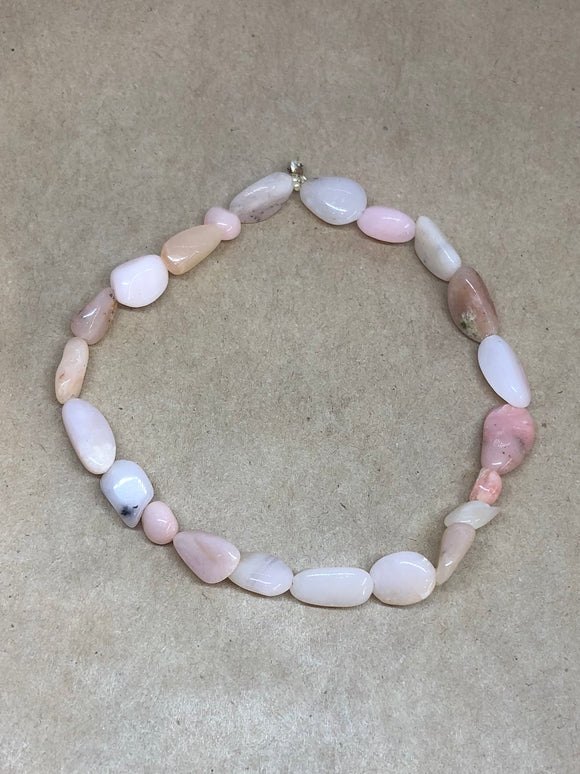 Pink Opal Crystal Beaded Bracelet