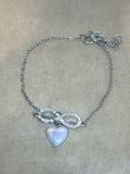 Opalite Crystal Heart on Chain Bracelet