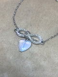Opalite Crystal Heart on Chain Bracelet