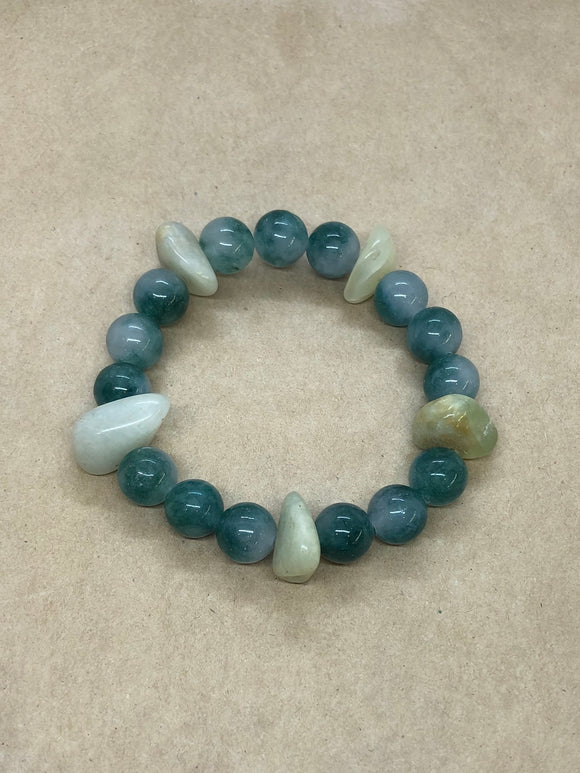 Green Jade Crystal Beaded Bracelet